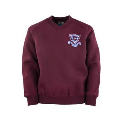 Maroon Fleece V-Neck Top