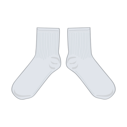 Unisex White Sport Socks