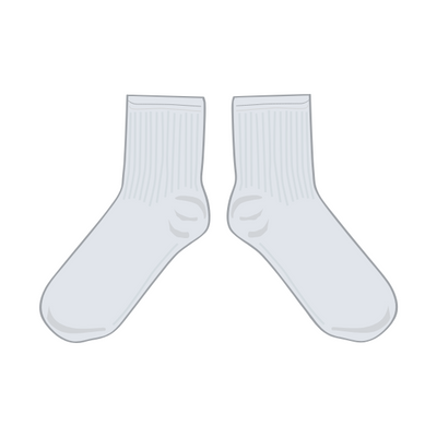 Unisex White Sport Socks