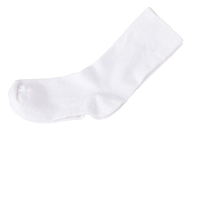 Girls Plain White Day Sock