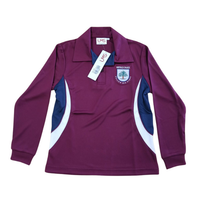 Polo L/S - Primary (Maroon)