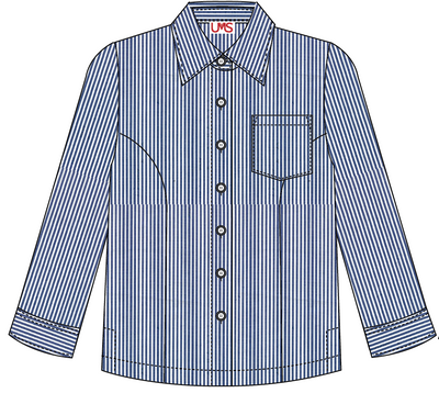 Blouse Stripe Ladies L/S