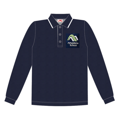 Long Sleeve Polo -Navy