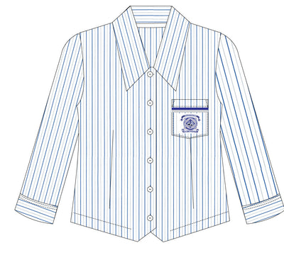 WHO Jnr Striped Long Sleeve Blouse