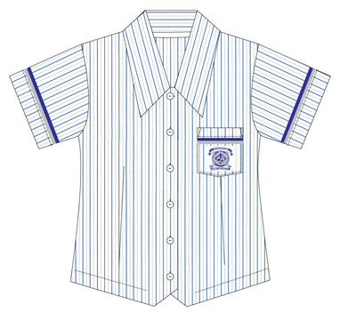 WHO Jnr Striped Short Sleeve Blouse