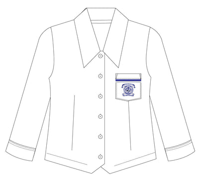 WHO Snr White Long Sleeve Blouse