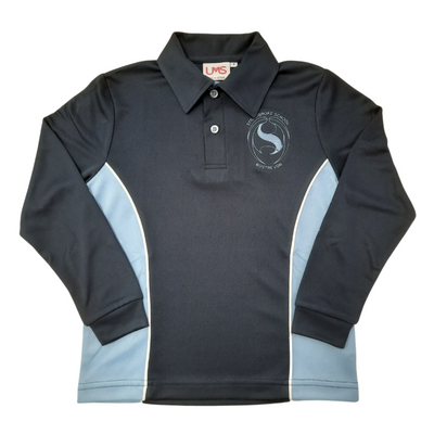 STD Polo L/ S Navy/Sky