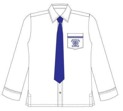 WHO Snr White Long Sleeve Shirt and Tie Combo