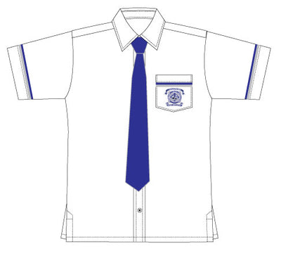 WHO Snr White Short Sleeve Shirt and Tie Combo